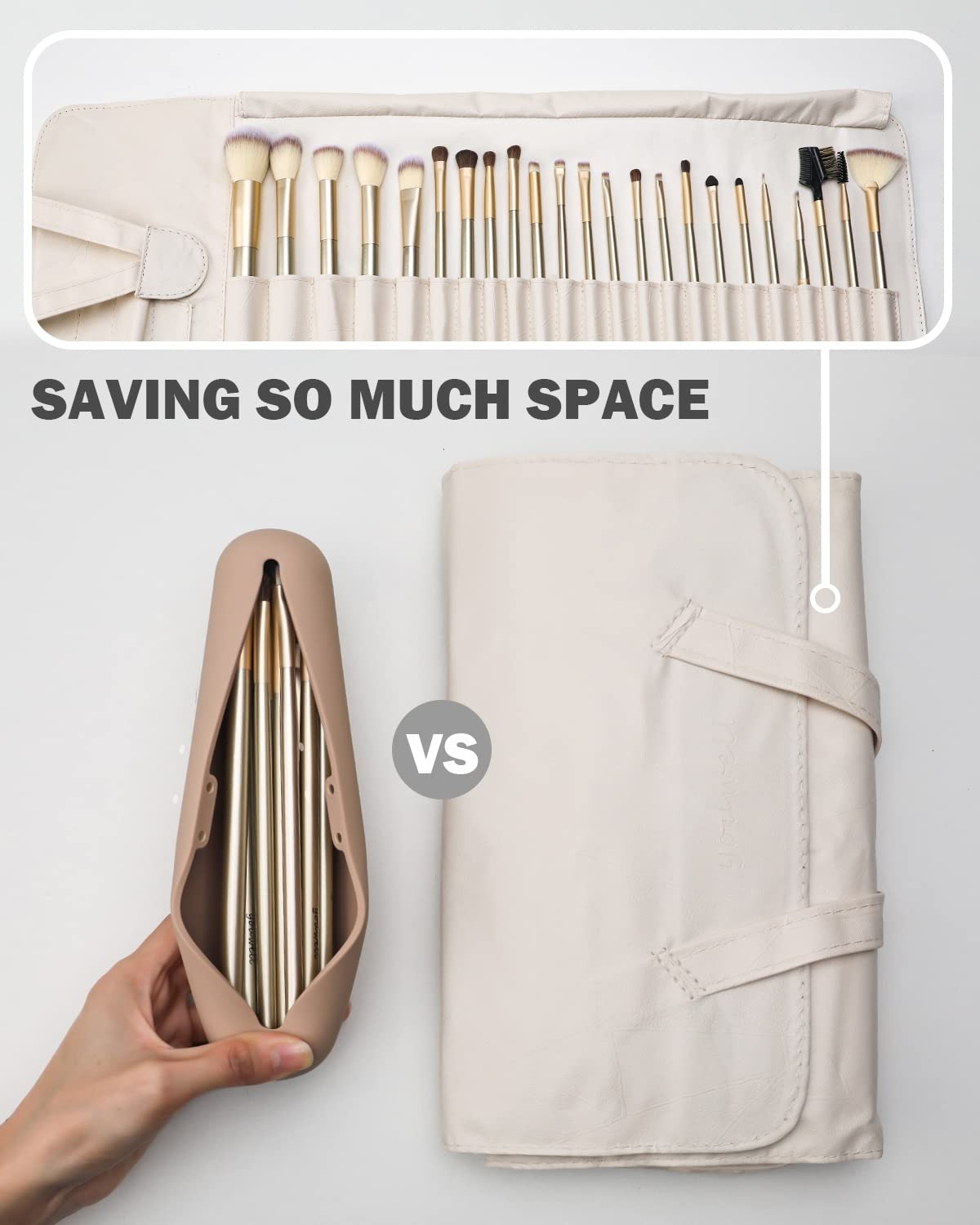 Compact Silicone Makeup Brush Holder
