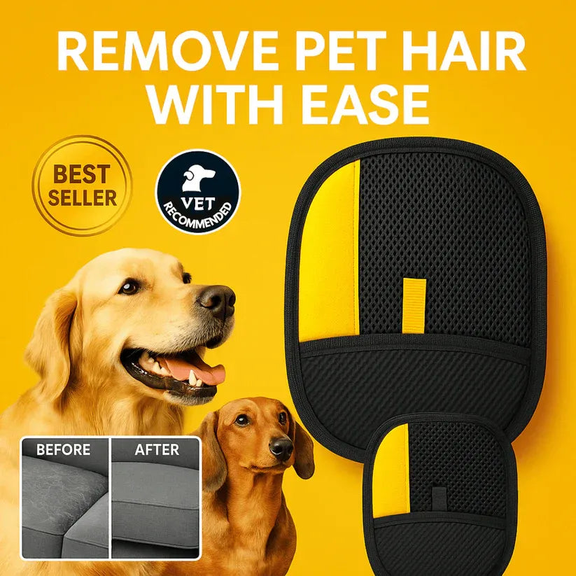 2-in-1 Pet Grooming & Cleaning Gloves