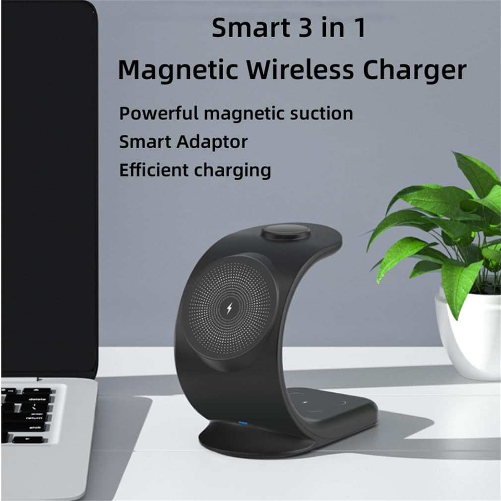 GoCharge™ 3-in-1 Magnetic Wireless Charging Station