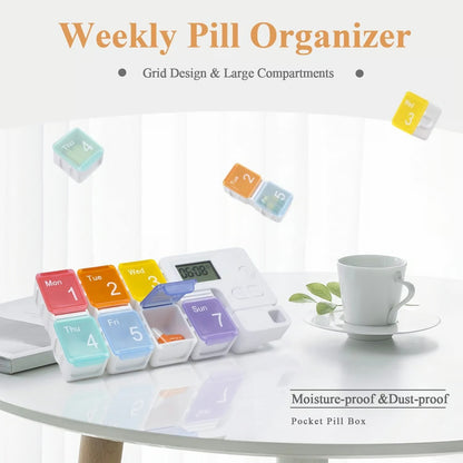 Automatic 7-Day Pill Dispenser With Alarm