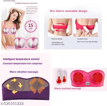Rechargeable Breast Enhancement Vibrating Massager Bra