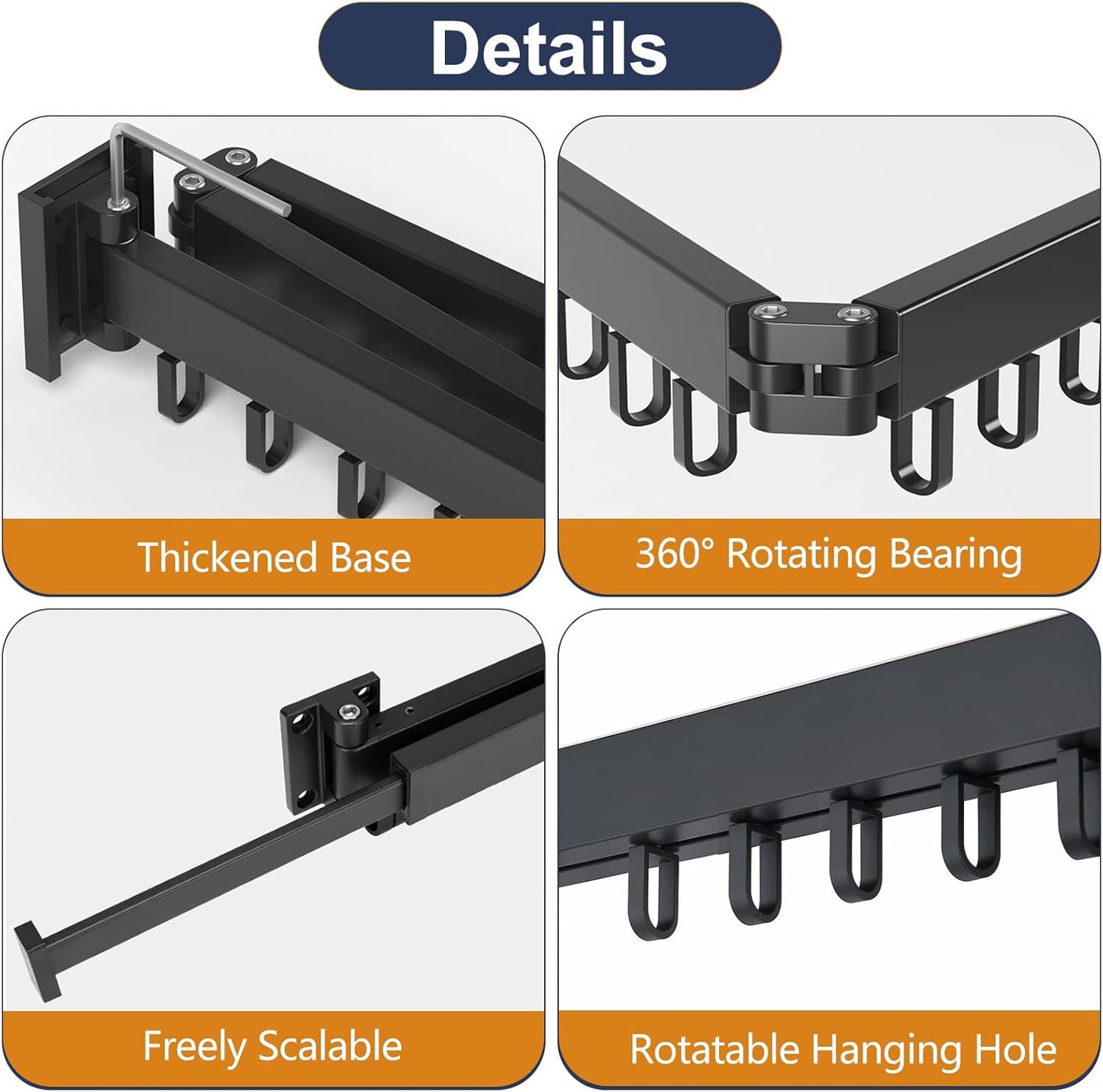 Wall Mounted Retractable Drying Rack