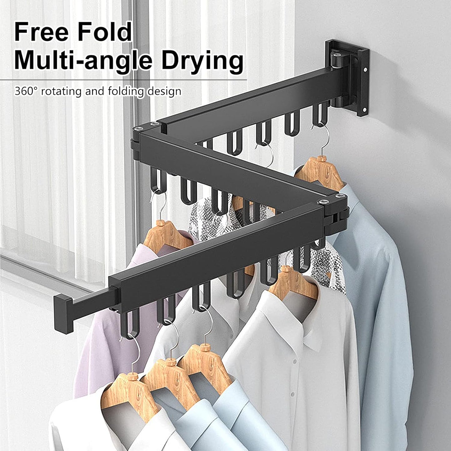 Wall Mounted Retractable Drying Rack