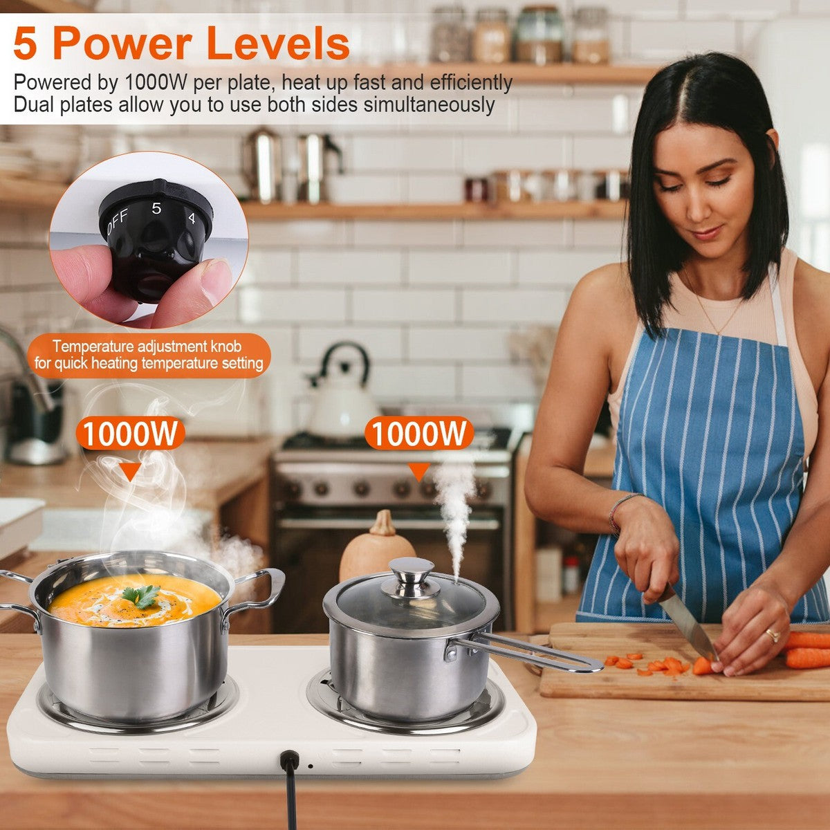 Electric Double Induction Kitchen Burner