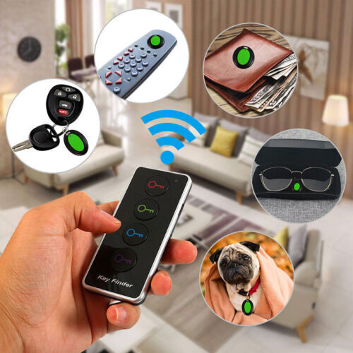 Smart Remote Wireless Key Finder with LED Flashlight, 1 RF Transmitter and 4 Receivers