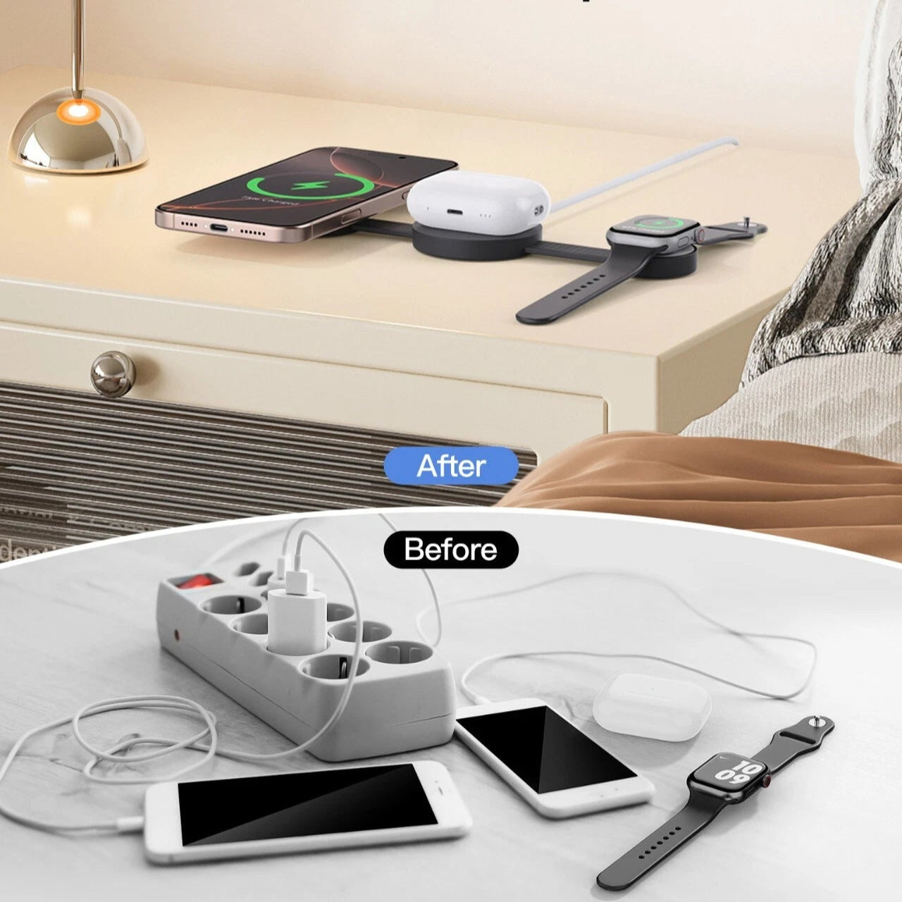 3 In 1 Foldable Magnetic Wireless Charger
