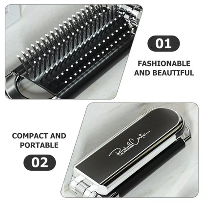 Foldable Hair Brush with Mirror