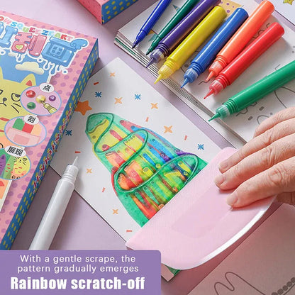Magic Rainbow Scratch Art & Dot Painting For Kids