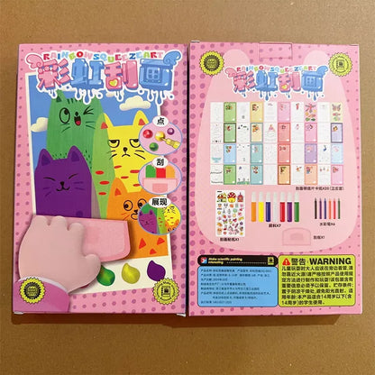 Magic Rainbow Scratch Art & Dot Painting For Kids
