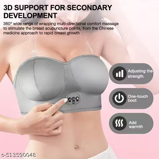 Rechargeable Breast Enhancement Vibrating Massager Bra