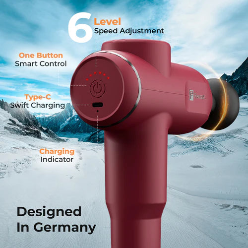 4-Rechargeable Heated Massager Gun Head with Hot and Cold Mode