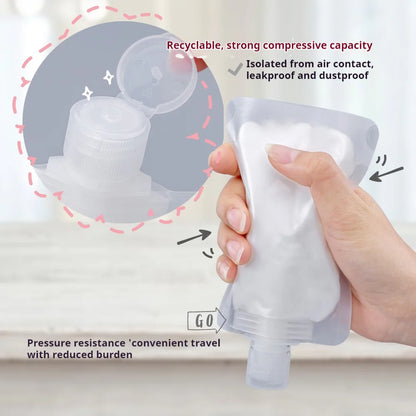 Squeeze & Refillable Leakproof Plastic Pouch Set