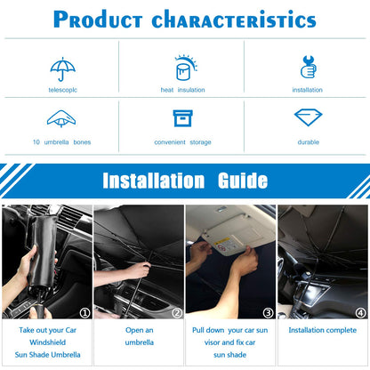 Car Windshield Sunshade Umbrella | 50% Off for Today!